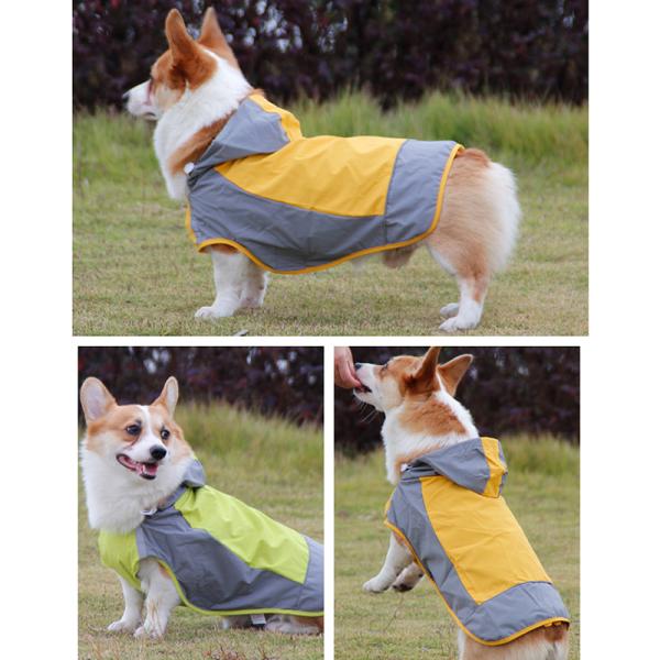 犬用 レインコート ポンチョ 中型犬 大型犬 ドッグウェア かわいい ペット 服 ウェア 雨具 防水