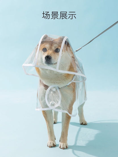 人気ペットマッキントッシュ透明犬マッキントッシュ防水防風ペット服大型犬