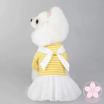 新品 大人気 ペット 服 安い 犬 春 夏 秋 ボーダー ワンピース フリル かわいい 可愛い ハイブランド 猫 ドッグウェア