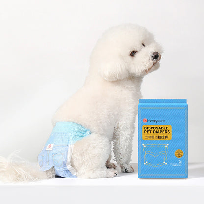 <a href="https://www.qoo10.jp/gmkt.inc/Search/brand.aspx?brandno=109151" target="_blank" class="title_brand" id="btn_brand" title="Honeycare">Honeycare</a>犬用 紙おむつ 40枚 パンツタイプ マナーおむつ 男女兼用 オムツ しつけ 介護 紙おむつ 犬 猫 ペット用紙おむつ