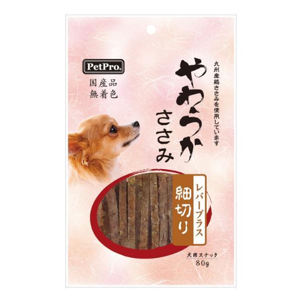 <a href="https://www.qoo10.jp/gmkt.inc/Search/brand.aspx?brandno=112304" target="_blank" class="title_brand" id="btn_brand" title="ペットプロ">ペットプロ</a>国産やわらかささみレバープラス 細切り 80g