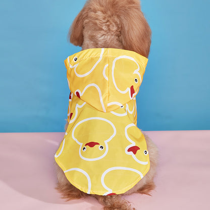 人気防水ペット服かわいいフード付き犬服新品！