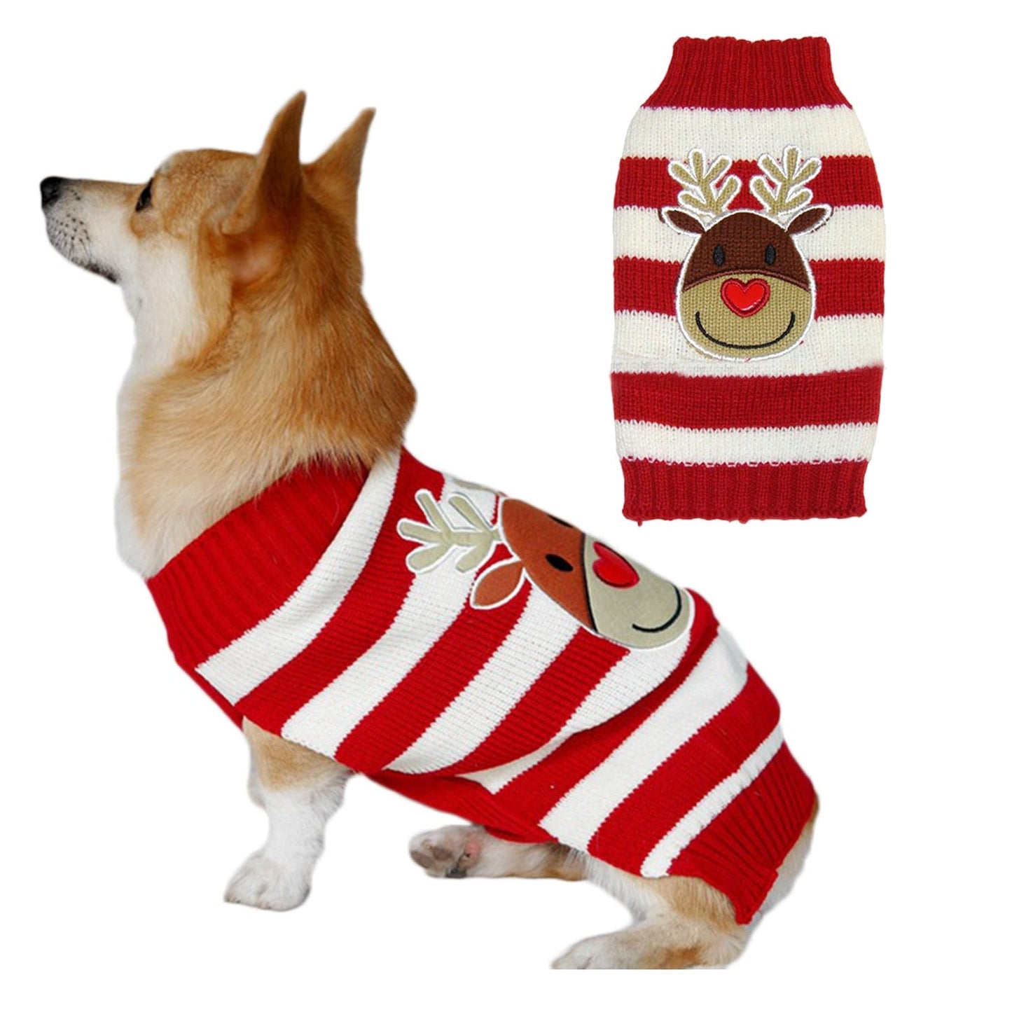 人气新作ペット服 中小型犬VIPテディニューファーザークリスマスペットニットジャンパー犬の服 ペット服