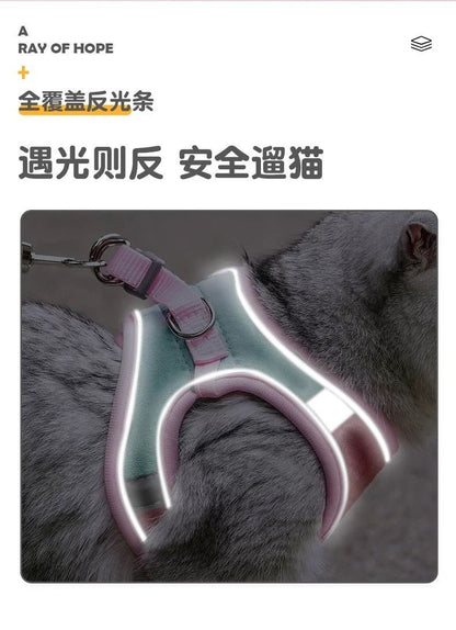超目玉新品良いレビューハーネス小型犬抜けないおしゃれハーネスリードセット猫ハーネスリードセット小型犬ペット用品マジックテープ夜間反射犬リードハーネスセット