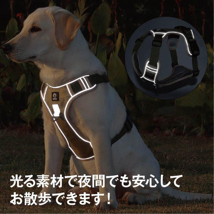 ハーネス かわいい 反射 小型犬 ドッグハーネス 大型犬 4サイズ dog-harness ベスト 中型犬 夜 ベスト型 犬用ハーネス 犬