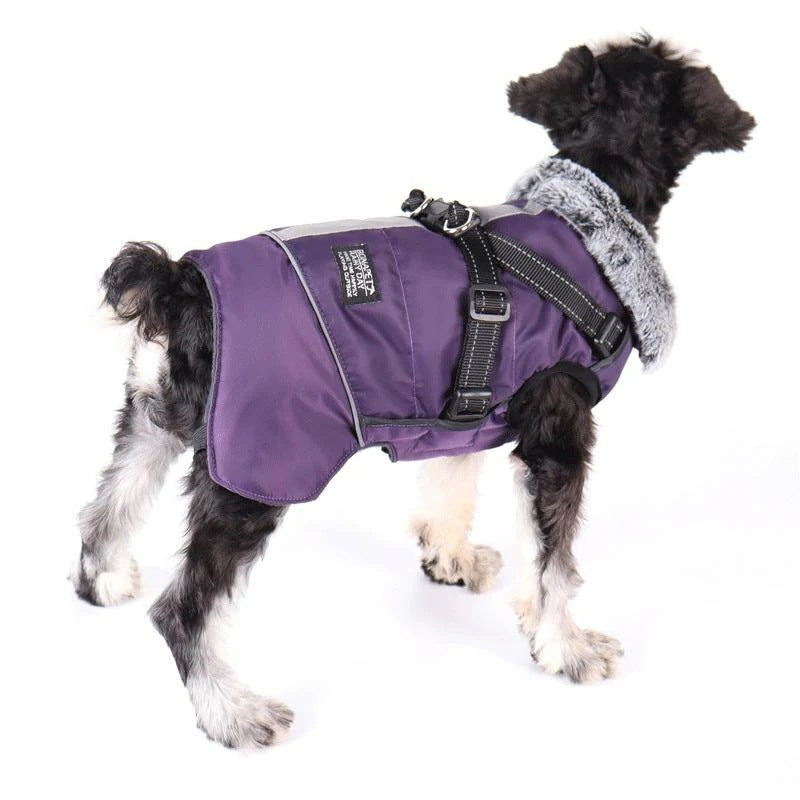 暖か ダウン風ジャケット ジャケット 中型犬 反射 ベストウェア 小型犬 ハーネス 首元 ペット服 防寒 ハーネス一体型 犬 大型犬 防風 冬 防水 犬 ジャケット