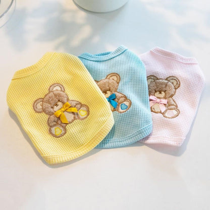 超目玉新品 ペット 服 安い 犬 春 夏 秋 くま ちゃん 柄 タンクトップ かわいい 可愛い ハイブランド 猫 ドッグウェア