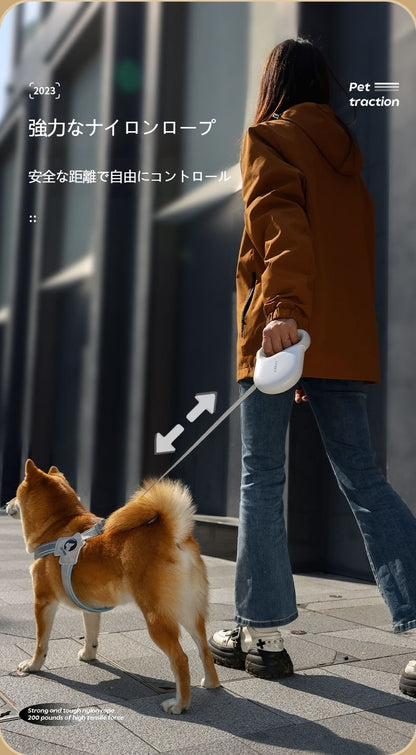 ペット牽引ロープ伸縮制御可能なドッグランロープ反射ロープ犬5m牽引器