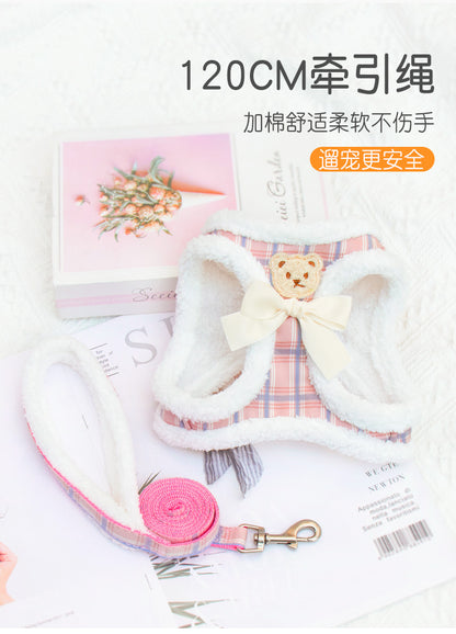 リード リーシュ ペット用品 ハーネスリードセット 犬用 ネコ用ハーネス 2点セット おしゃれ ハーネス お出かけ 猫用 犬 小型犬 中型犬 シンプル お散歩 簡単装着 胴輪 69 軽量 犬用ハーネス