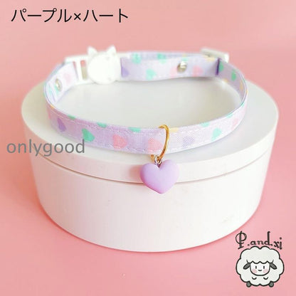 おめかし おしゃれ 猫用首輪 スター 猫 セーフティバックル チョーカー ネコ用品 ネコ 雲 ねこ 星 ハート 可愛い チャーム ペットグッズ カラー