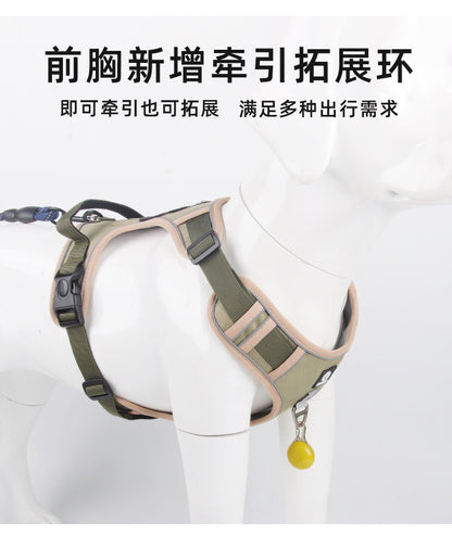 ペットリーシュ大型犬胸ベルト大型犬犬胸反引き裂き摩耗犬胸背中
