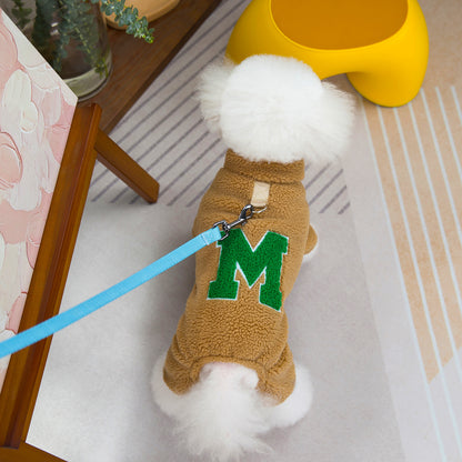 人気犬の服ペット服小型犬や猫は秋と冬の暖かく快適なビッグM四本足フリースジャケットを着用することができます