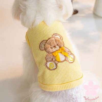 超目玉新品 ペット 服 安い 犬 春 夏 秋 くま ちゃん 柄 タンクトップ かわいい 可愛い ハイブランド 猫 ドッグウェア