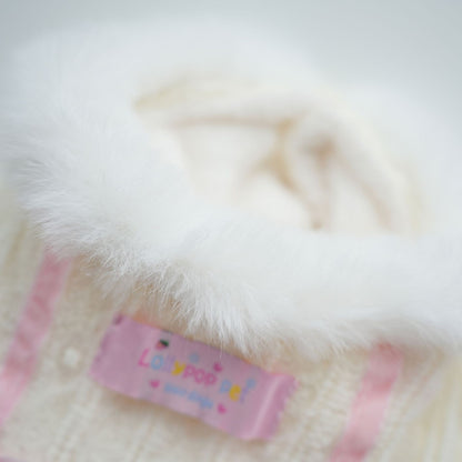 犬服ペット猫服かわいいソフトウールふくらませドレス快適ソフトもちもち冬居心地の良い暖かい服