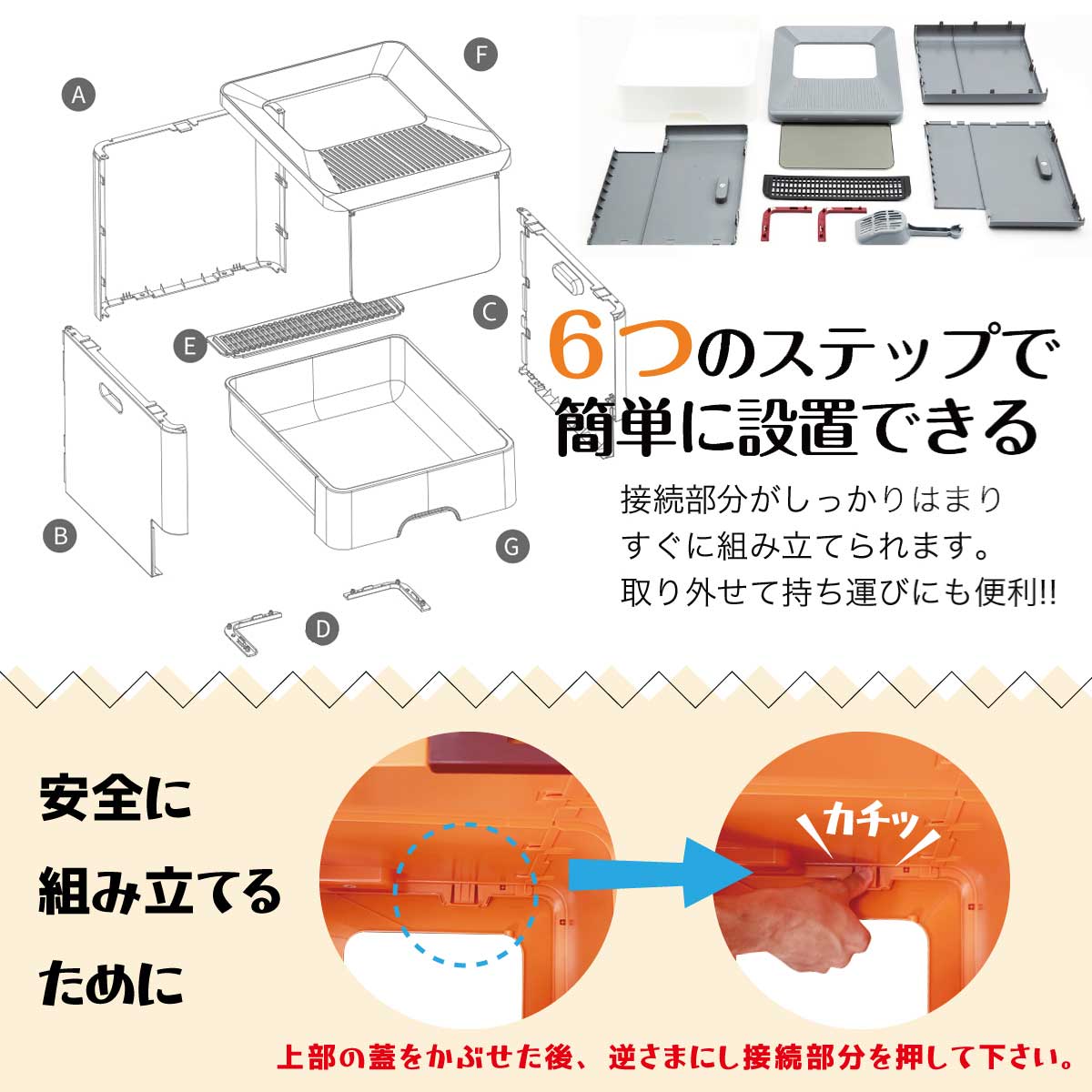 SALE処分 在庫限り 猫 トイレ システム スライド式 大型 おしゃれ メガトレー カバー 猫