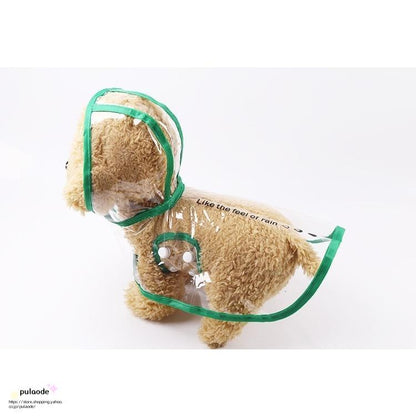 新作 ペットウェア レインコート ポンチョ 犬用 ペット用 フード付き 雨具 雨合羽 雨かっぱ ドッグウェア クリア 透明 シンプル お洒落 便利 お散歩