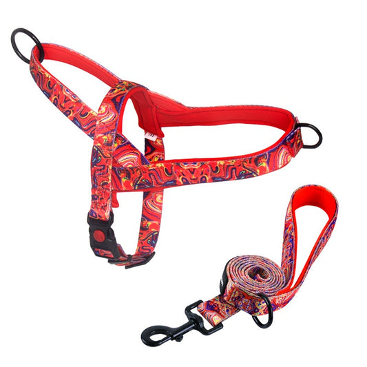 ペット用品 ペットハーネス リーシュ 2点セット 軽量 おしゃれ ハーネスリードセット 中型犬 お出かけ 犬用 ネコ用ハーネス 53 犬 ハーネス 猫用 お散歩 簡単装着 胴輪 小型犬 シンプル 犬用