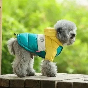 犬服 服 フード付きダウン風ジャケット ジャケット コート おしゃれ かわいい 小型犬 保温 防寒 やわらか あったか 犬用 犬の服 犬 服 ペット服 ドッグウェア997