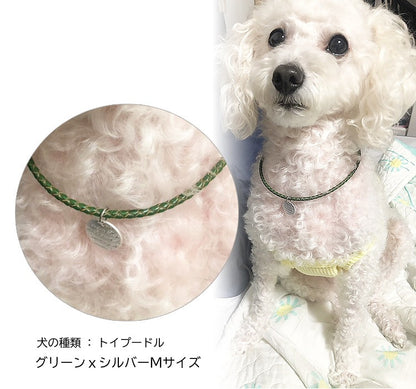ハンドメイドオーダーメイド商品犬 首輪 おしゃれ 中型犬 小型犬 本革 かわいい 犬首輪 犬の首輪
