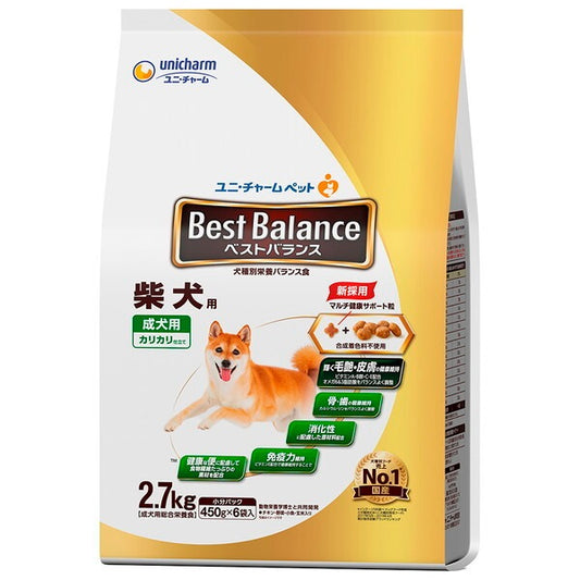 <a href="https://www.qoo10.jp/gmkt.inc/Search/brand.aspx?brandno=18151" target="_blank" class="title_brand" id="btn_brand" title="ユニ・チャーム">ユニ・チャーム</a>ベストバランス カリカリ仕立て 柴犬用 2.7kg