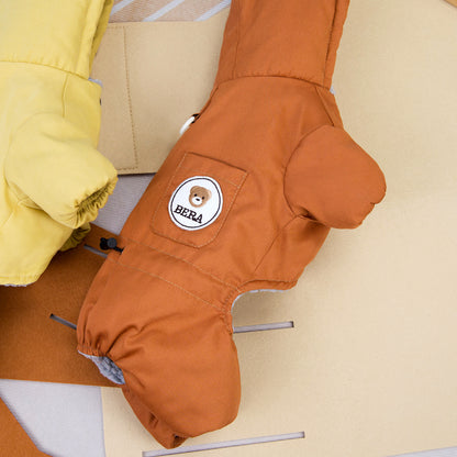人気犬の服ペットの服小型犬や猫が着ることができる秋と冬暖かく快適なカレッジ四本足コットンコート