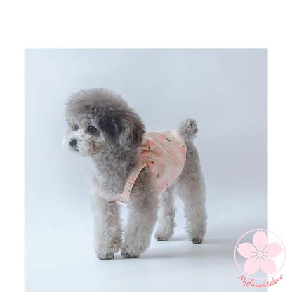新作登場 ぺット 服 安い 犬 春 夏 ピーチ 柄 キャミソール かわいい 可愛い ハイブランド 猫 ドッグ ウェア