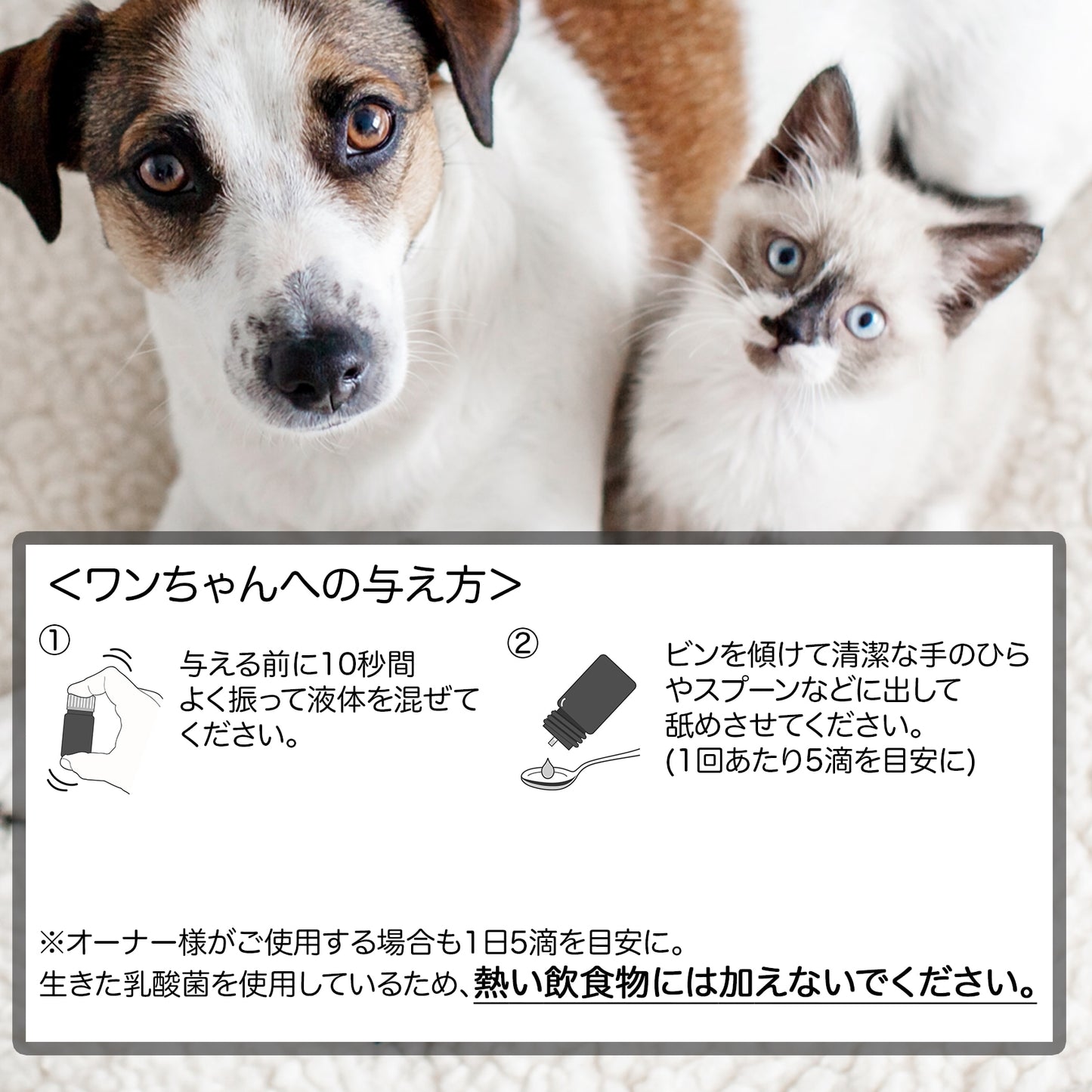 <a href="https://www.qoo10.jp/gmkt.inc/Search/brand.aspx?brandno=112140" target="_blank" class="title_brand" id="btn_brand" title="BioGaia">BioGaia</a>【公式ストア 即日発送】ワンズ Wans 10ml（犬用）ペット用　口臭対策　乳酸菌　ロイテリ菌 マルチプロバイオティックス