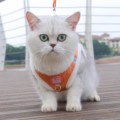 おしゃれ かわいい 胴輪 ペット 服 ねこ 猫用 ハーネス 猫 冬用 小型犬 可愛い 散歩 猫ハーネス お出かけ 抜けない 抜けない ネコ リード キャット 外出