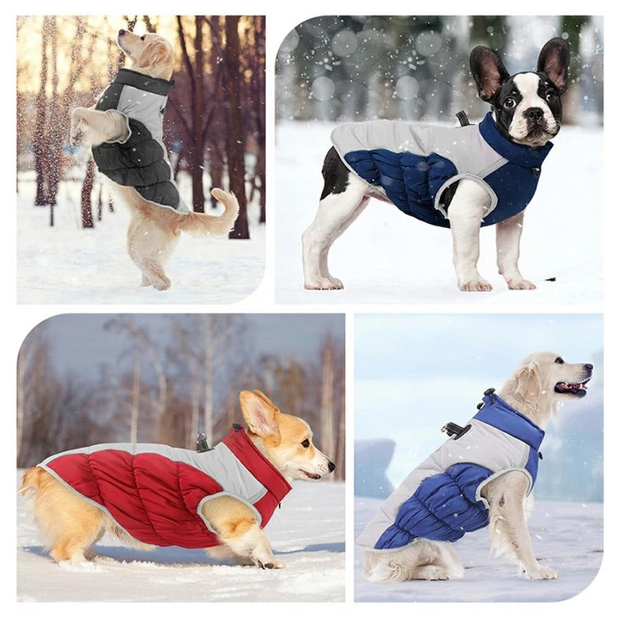 冬 ジャケット 犬服 小型犬 ドッグウェア 中型犬 コート 暖かい 重ね着 厚手 ベスト 犬の服 撥水 防寒 ハーネス ハーネス一体型ジャンパー 防寒着 オシャレ 犬