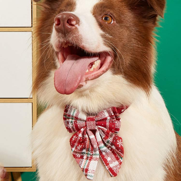 ペット 首輪 犬 首輪 クリスマス リボン 小型犬 中型犬 大型犬 S M L 猫用 犬用 お散歩 お出掛け かわいい おしゃれ ペット用品 可愛い SNS映え インスタ映え 写真撮影 首輪 赤 レッ