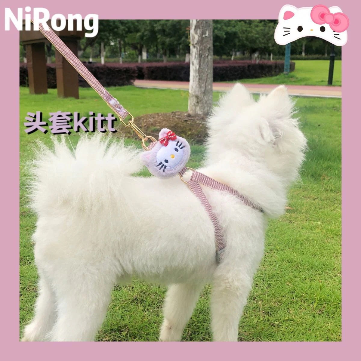 <a href="https://www.qoo10.jp/gmkt.inc/Search/brand.aspx?brandno=558" target="_blank" class="title_brand" id="btn_brand" title="サンリオ">サンリオ</a>サンリオ【極速出荷】【無料限定】犬牽引ロープ猫ロープかわいいベスト胸ストラップ犬ロープ犬チェーン脱出防止中小型犬