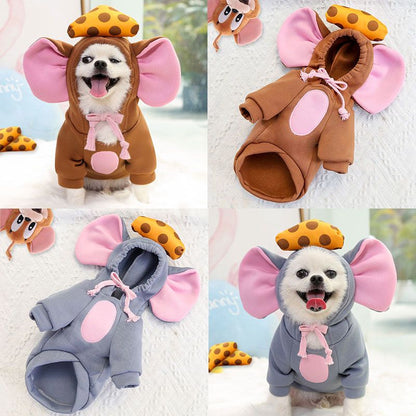 犬の服 かわいい犬の衣装 ハロウィン 仮装舞踏会 子ネズミとチーズ