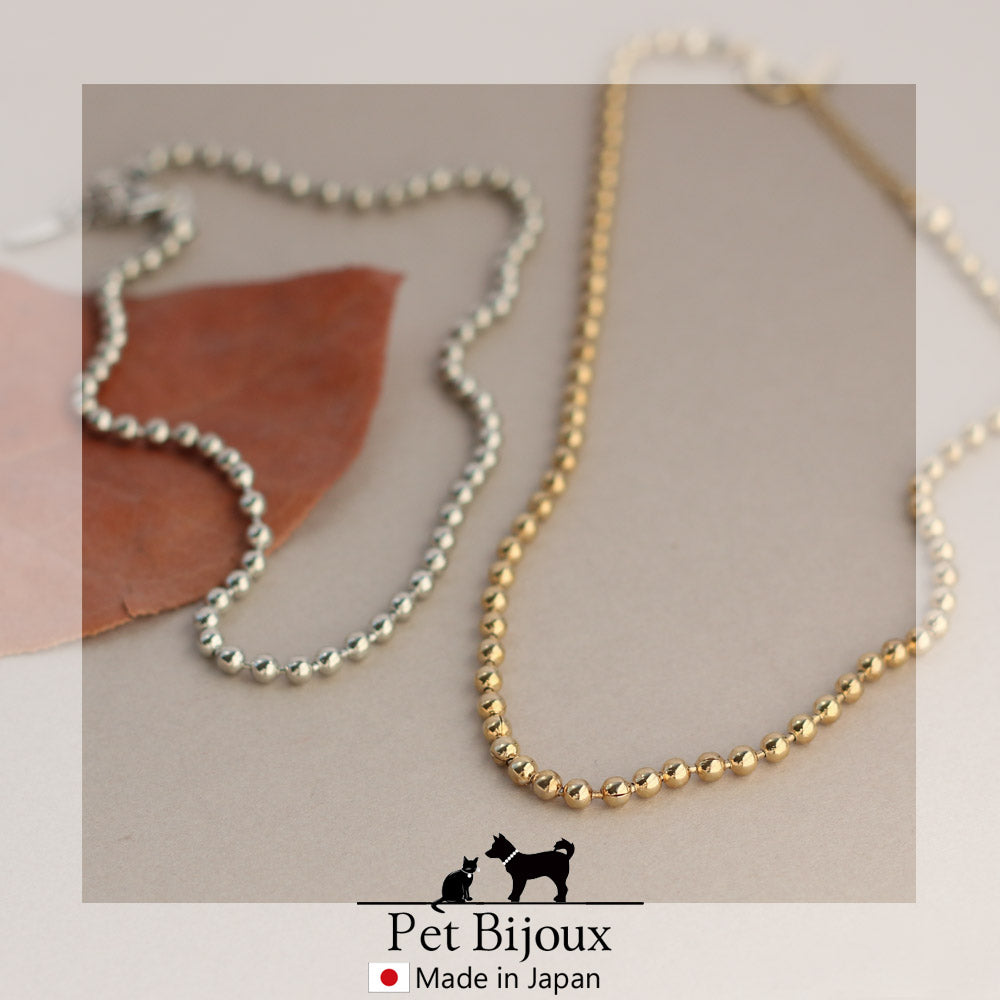 <a href="https://www.qoo10.jp/gmkt.inc/Search/brand.aspx?brandno=121124" target="_blank" class="title_brand" id="btn_brand" title="MELODY ACCESSORY">MELODY ACCESSORY</a>K18GP 送料無料 ドッグアクセサリー 犬用 ネックレス 首輪 チョーカー 犬 いぬ DOG ねこ 猫 ペット ボールチェーン シンプル 小型犬 中型犬 かわいい おしゃ