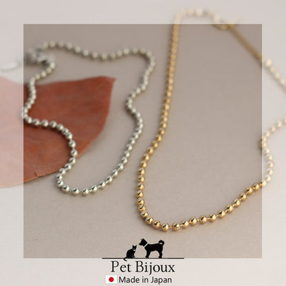 <a href="https://www.qoo10.jp/gmkt.inc/Search/brand.aspx?brandno=121124" target="_blank" class="title_brand" id="btn_brand" title="MELODY ACCESSORY">MELODY ACCESSORY</a>K18GP 送料無料 ドッグアクセサリー 犬用 ネックレス 首輪 チョーカー 犬 いぬ DOG ねこ 猫 ペット ボールチェーン シンプル 小型犬 中型犬 かわいい おしゃ