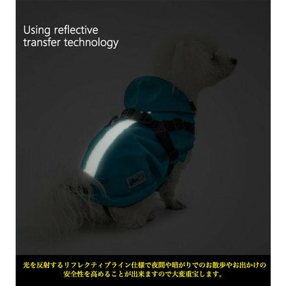 レインコート 服 ドッグウェア 一体型 ウェア 犬 フード付 ハーネス 中型犬 ペット ドッグ 猫 小型犬