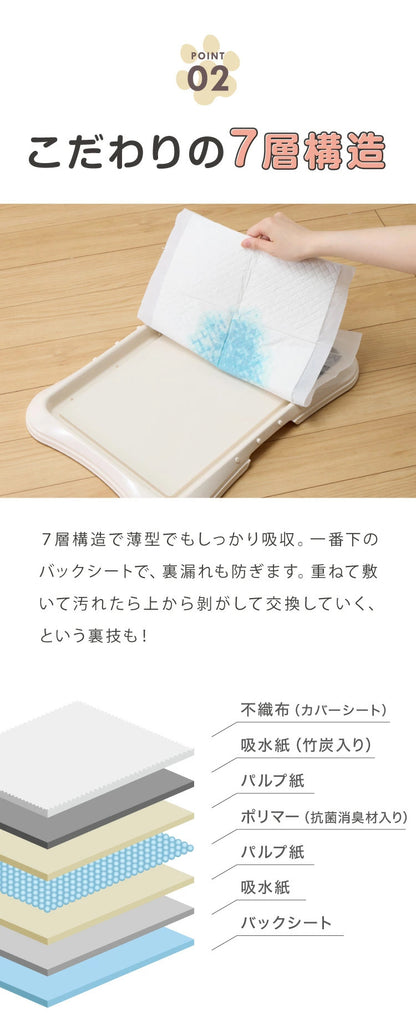 <a href="https://www.qoo10.jp/gmkt.inc/Search/brand.aspx?brandno=134820" target="_blank" class="title_brand" id="btn_brand" title="リコメン堂">リコメン堂</a>ペットシーツ 炭入り 薄型 レギュラー 800枚 ワイド 400枚 スーパーワイド 200枚 大容量 まとめ買い 犬 猫 超吸収 消臭 脱臭 トイレシート トイレシーツ ペットシート 使い捨て 業務用