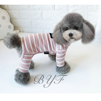 犬服 ストライプ柄 小中型犬服 犬洋服 ペット服 ペット用品 猫 犬つなぎ オシャレな犬用ロンパース