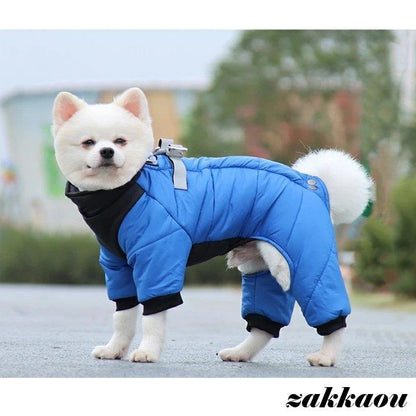 犬服 ハーネス 冬 ハーネス一体型 ダウン風ジャケット 洋服 保温 中綿ブルゾン ジャンパー カバーオール 小型犬 中型犬 犬の服 ジャケット 撥水 オシャレ 暖かい