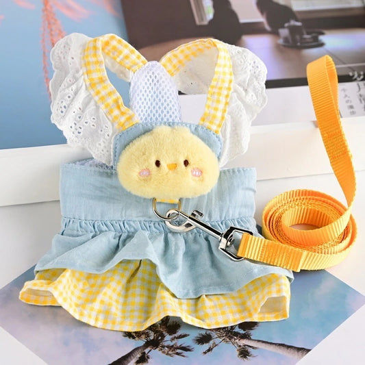 春夏新作 犬服 ペット服 犬 洋服 ペット 犬用品 小中型犬 ペットの犬の服 ワンピース 小型犬 夏 薄い部分 リード付き