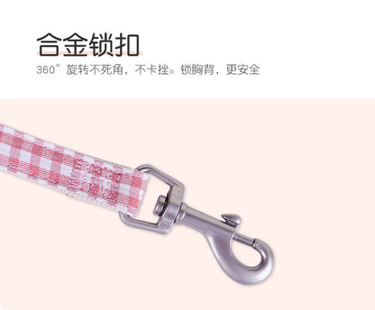 簡単装着 ハーネスリードセット リード 犬 シンプル お出かけ 軽量 2点セット ペットハーネス 48 リーシュ ペット用品 ネコ用ハーネス 犬用 胴輪 犬用ハーネス お散歩 小型犬 おしゃれ 猫用