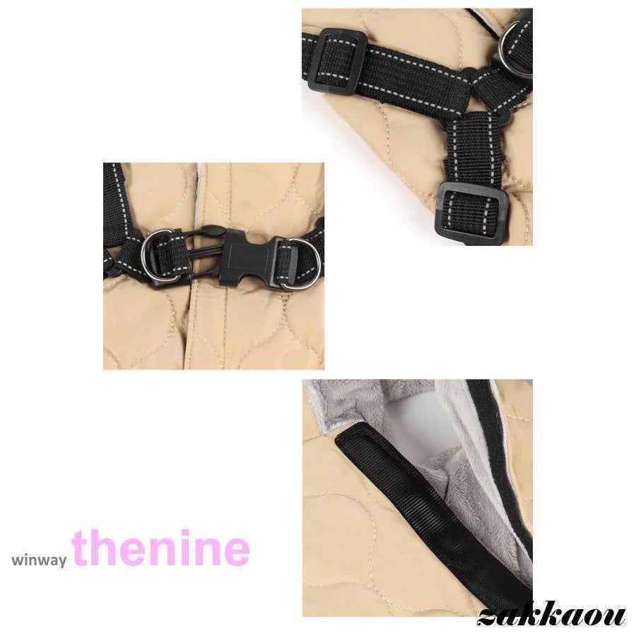 犬 服 ジャンパー 犬の服 ハーネス一体型防寒ジャンパー ドッグウェア ジャケット 小型犬 中型犬 秋 秋服 冬 冬用 冬服 秋冬 おしゃれ アウター コート お出かけ