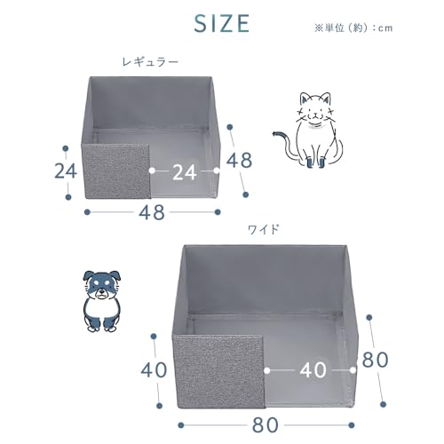 アイリスオーヤマ 犬 猫 トイレサークル レギュラー 飛び散り防止 【猫砂の飛散も】 PTC-N48