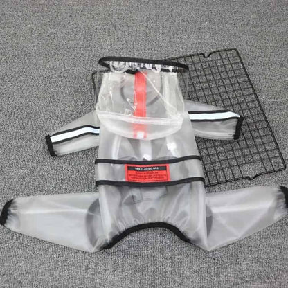 犬 レインコート 雨具 レインウェア ドッグウェア 犬服 フード付き 反射テープ付き ペット服 レインポンチョ 中型犬 大型犬 小型犬 犬屋 帽子付き
