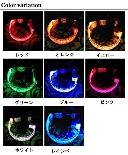 価格が下がった 今日だけ 光る首輪 首輪 LEDライト 小型犬 キラキラ 中型犬 USB充電式 通気性 3モード 軽量 長さ調節可能 散歩 安全対策 事故防止 発光 夜間 暗闇 ペットグッズ 大型犬