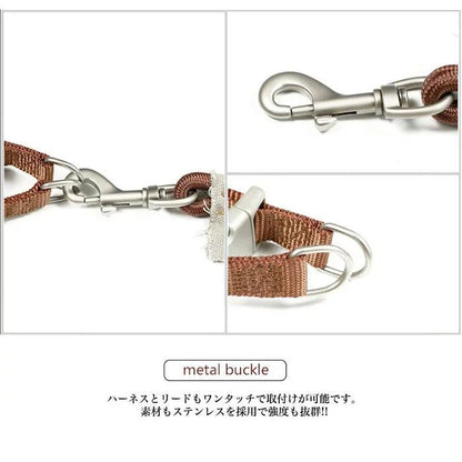 新商品プロモーション，数量限定 犬 猫 ハーネス リード ペット 格子 ギンガム デザイン 服 ウェアハーネス 胴輪 キャット ドッグ犬 猫