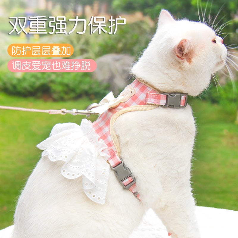 猫用 簡単装着 ペットハーネス リーシュ 軽量 お散歩 ハーネス ペット用品 お出かけ ネコ用ハーネス ハーネスリードセット 1 犬 小型犬 犬用 中型犬 おしゃれ リード 胴輪 犬用ハーネス シンプ