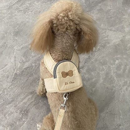 かわいいペットの犬はバックパックから散歩に出かけます メガ割ワンピースパンツトートバッグ