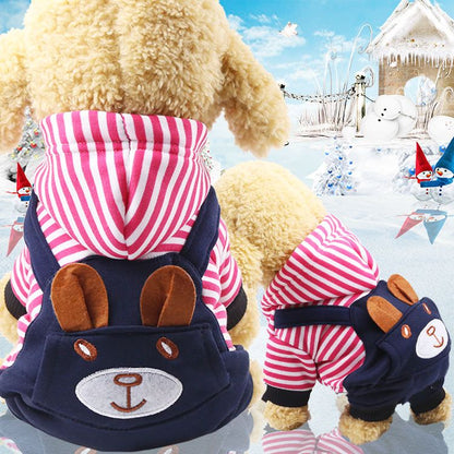 保温 ペット服 厚手 ペット 猫犬服 小中型犬 サロペット ドッグウエア ペット用品 犬用品 犬服