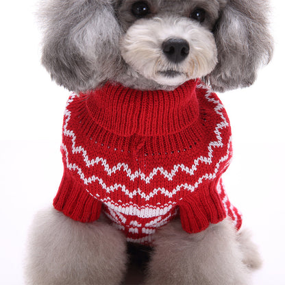 2023年新作入荷　ペット服 犬　服　Tシャツ ドッグウェア犬服クリスマス衣雪花セーターハロウィンペット服セーターヘラジカ衣犬セーター