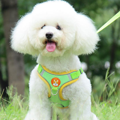 新商品プロモーション，数量限定 犬 ハーネス 犬用ハーネス リード付き ペット用 胴輪 小型犬 中型犬 大型犬 反射 簡単装着 可愛い 抜けない 柔らかい ペット用ハーネス犬 ハーネス